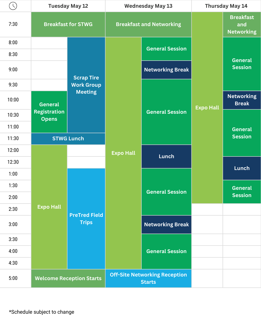 Schedule blocks