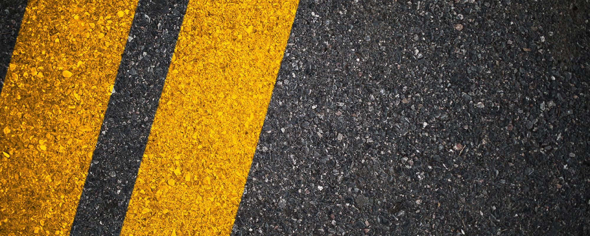 a road made with recycled tire particles